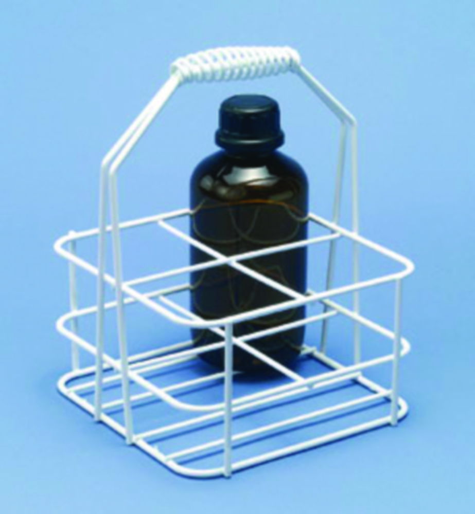 Bottle carriers, wire/plastic coated