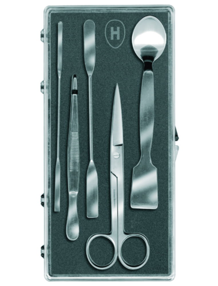 Chemist's small instrument set, 5 pieces Chemist's small instrument set, 5 pieces