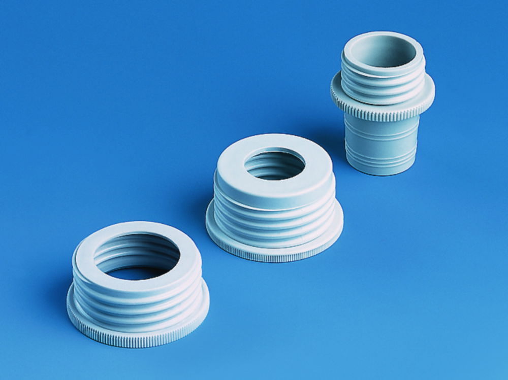 Bottle-thread adapters, PP and ETFE Bottle-thread adapters, PP and ETFE