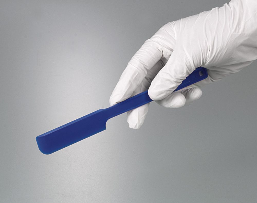 Disposable sampling spatula, PS, blue Disposable sampling spatula, PS, blue