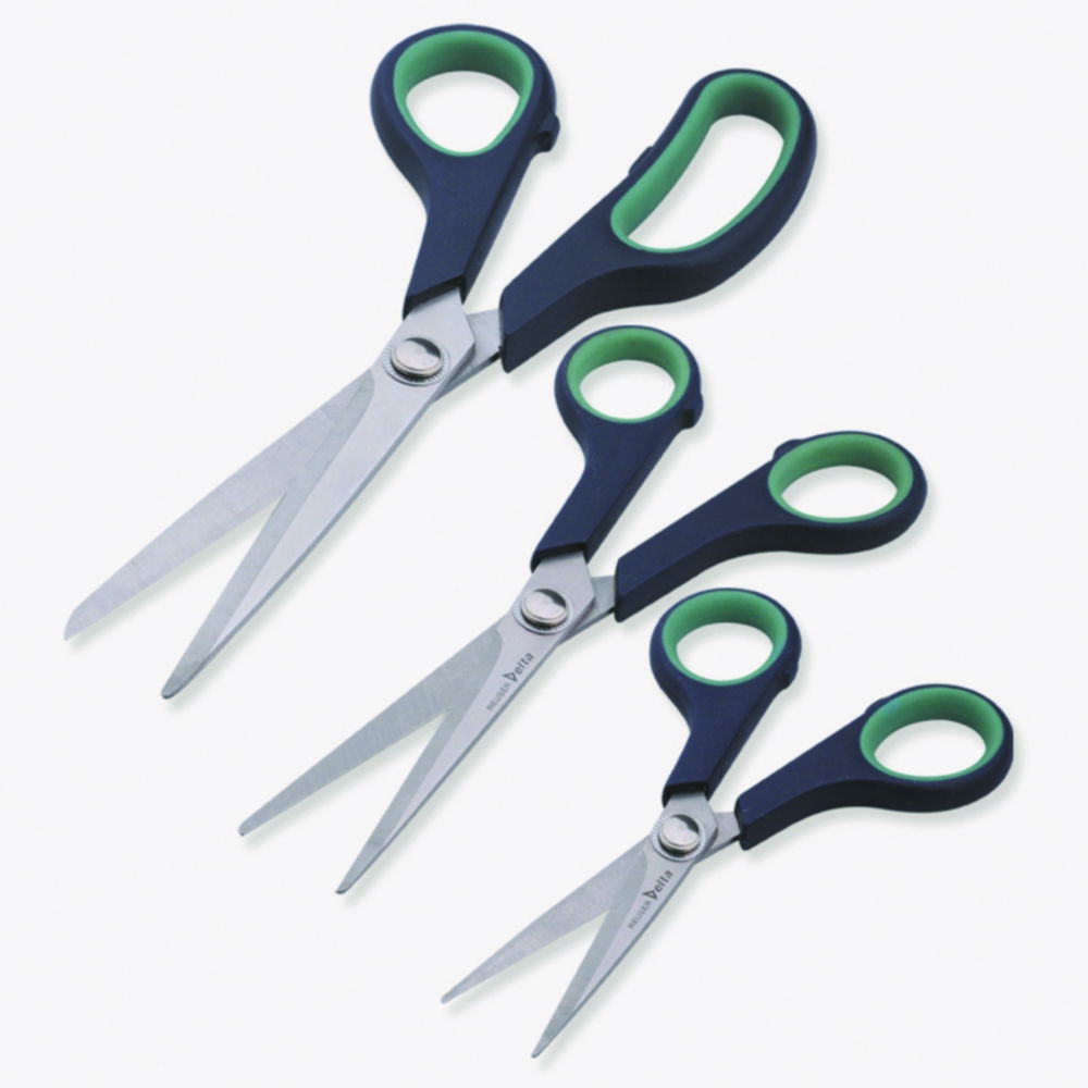 Universal scissors, stainless steel, Plastic handle Universal scissors, stainless steel, Plastic handle