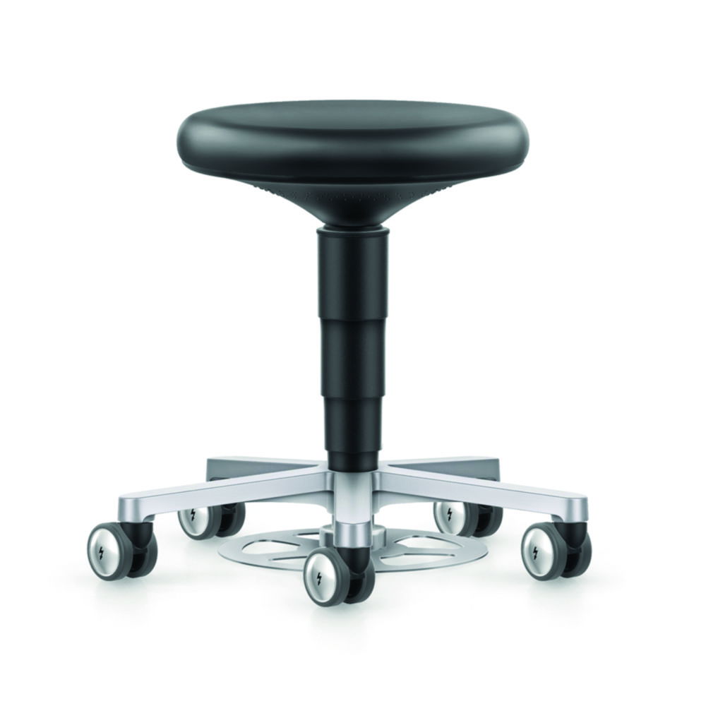 Cleanroom stool with foot release Cleanroom stool with foot release