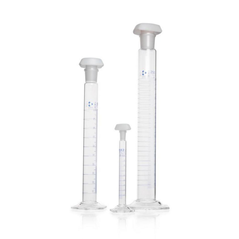 Mixing cylinders DURAN®, tall form, class A, blue graduations Mixing cylinders DURAN®, tall form, class A, blue graduations