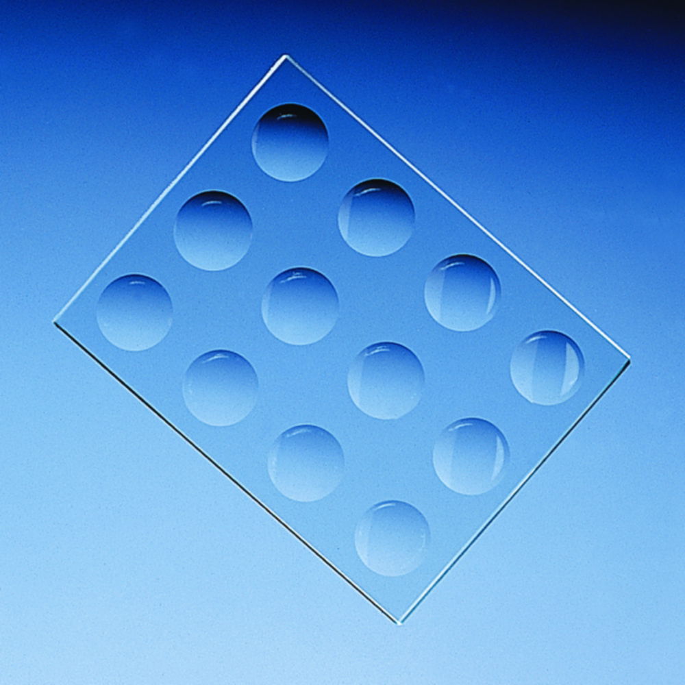 Spotting tiles, soda-lime glass Spotting tiles, soda-lime glass