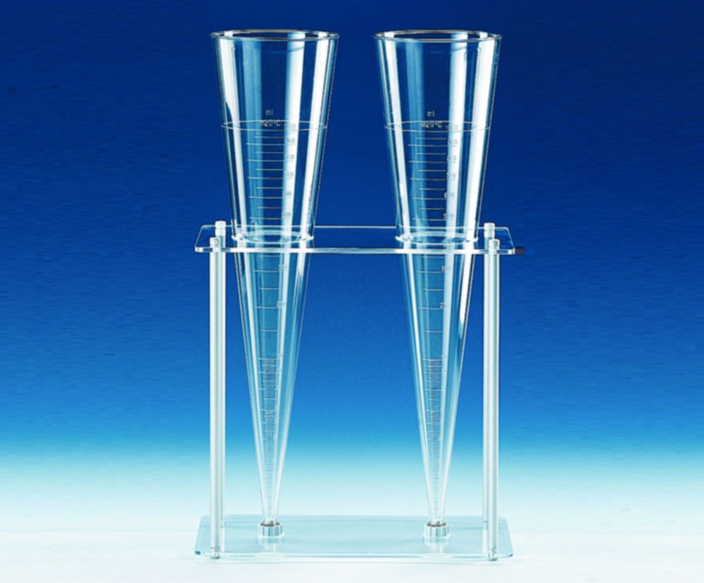 Sedimentation cones, accessory stand, Acrylic/PP Sedimentation cones, accessory stand, Acrylic/PP