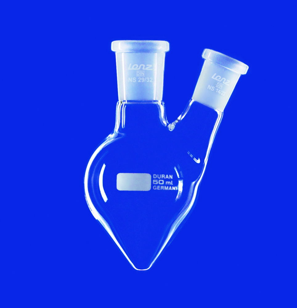 Pear-shaped flasks with two-necks, DURAN® Pear-shaped flasks with two-necks, DURAN®