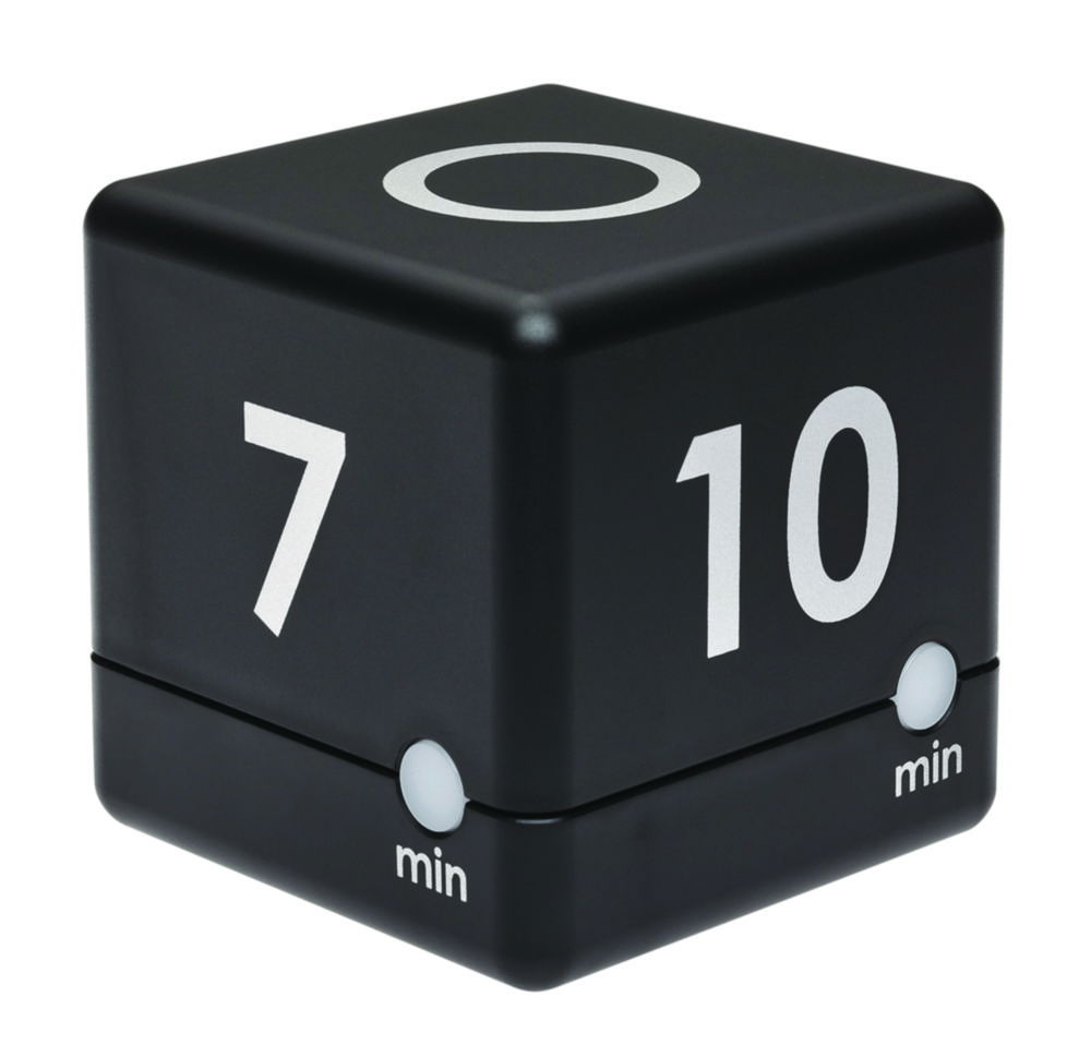 Short period timer CUBE TIMER, black Short period timer CUBE TIMER, black