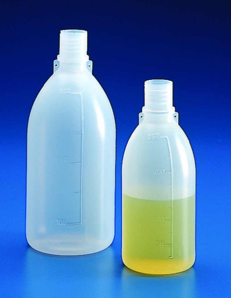 Narrow-mouth bottles without closure, PE, graduated Narrow-mouth bottles without closure, PE, graduated
