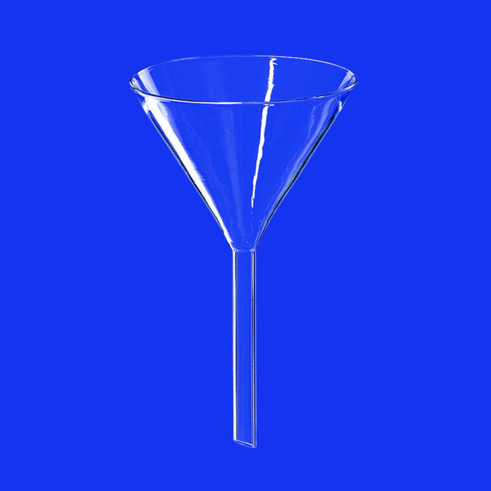 Funnels, plain, soda-lime glass Funnels, plain, soda-lime glass