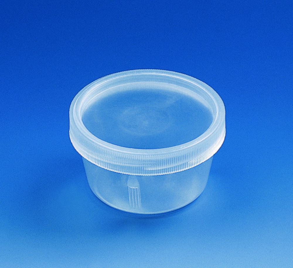 Jars, conical, with screw cap, PP Jars, conical, with screw cap, PP