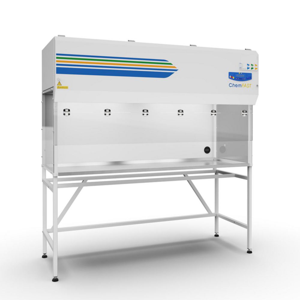 Chemical laboratory fume cupboard ChemFAST Elite, with stainless steel work surface Chemical laboratory fume cupboard ChemFAST Elite, with stainless steel work surface