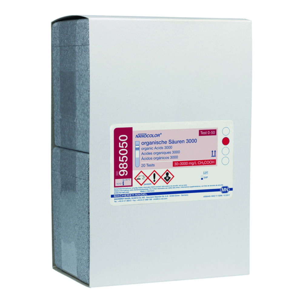 Tube tests NANOCOLOR® organic acids Tube tests NANOCOLOR® organic acids