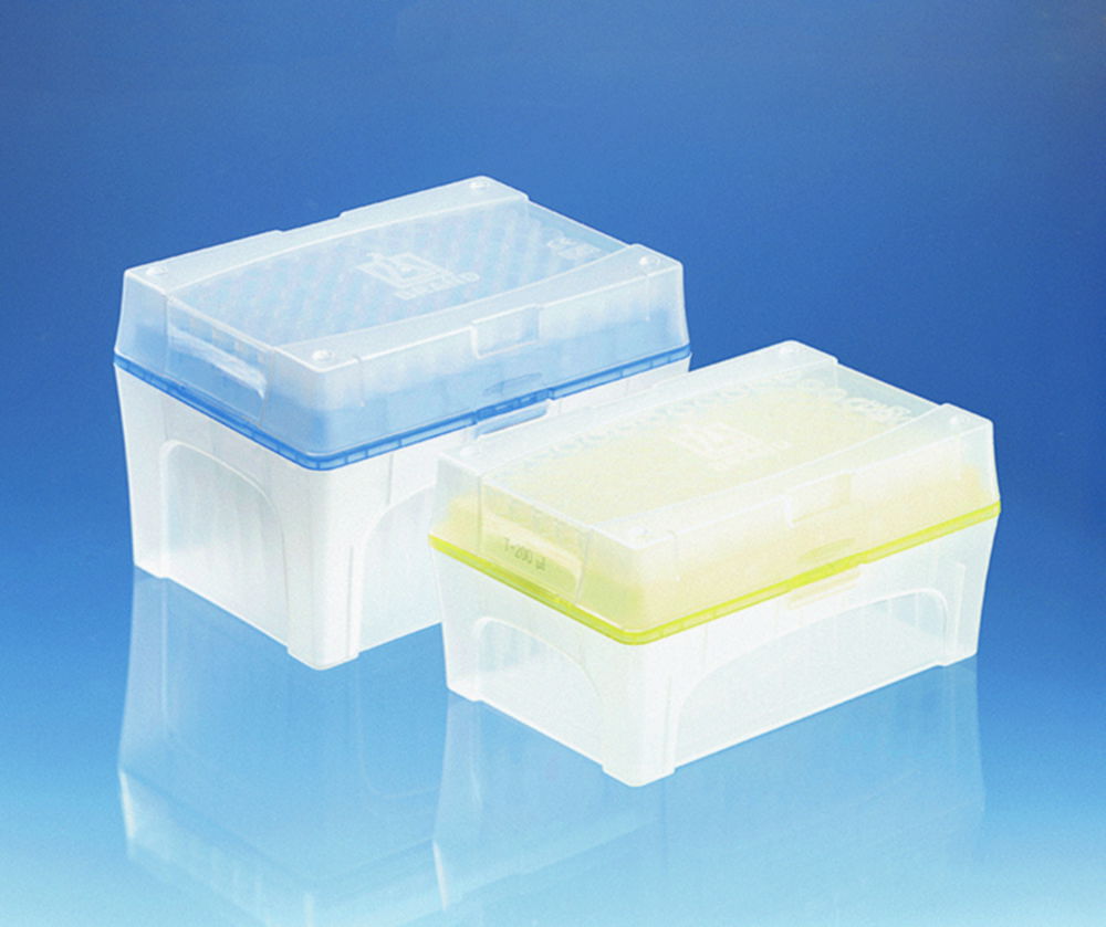 Filter tips, racked in TipBox, PP, non-sterile Filter tips, racked in TipBox, PP, non-sterile