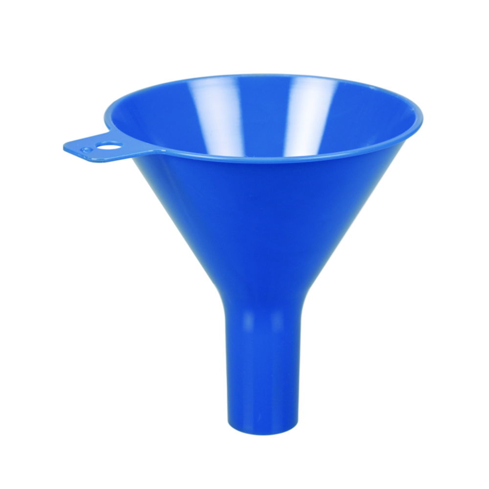 Disposable powder funnels, PS, blue Disposable powder funnels, PS, blue
