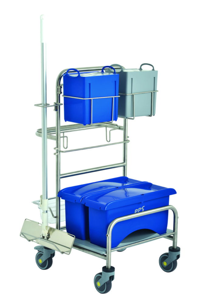 Cleaning trolleys Clino® CR4 EM-CR, stainless steel Cleaning trolleys Clino® CR4 EM-CR, stainless steel