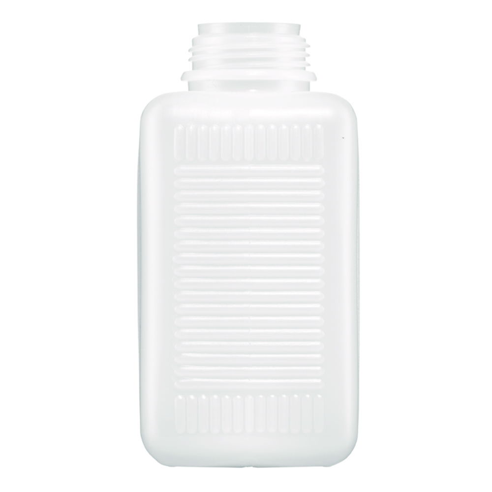 Wide-mouth square bottles without closure series 310, HDPE