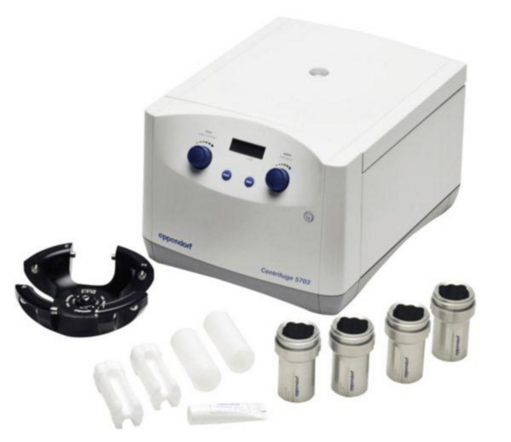 Centrifuges 5702 / 5702 R (General Lab),with rotor A-4-38 and adapter for conical tubes Centrifuges 5702 / 5702 R (General Lab),with rotor A-4-38 and adapter for conical tubes
