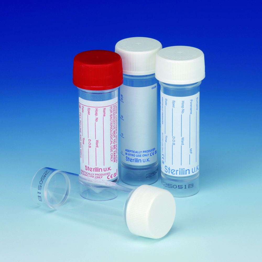Sample container Quickstart, Sterilin™, PS, with screw cap, PP Sample container Quickstart, Sterilin™, PS, with screw cap, PP