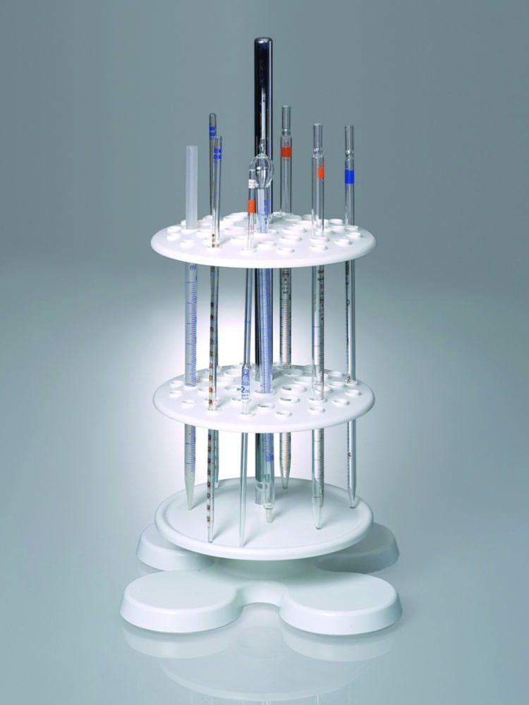 Pipettes stand, PP, chrome-plated steel Pipettes stand, PP, chrome-plated steel