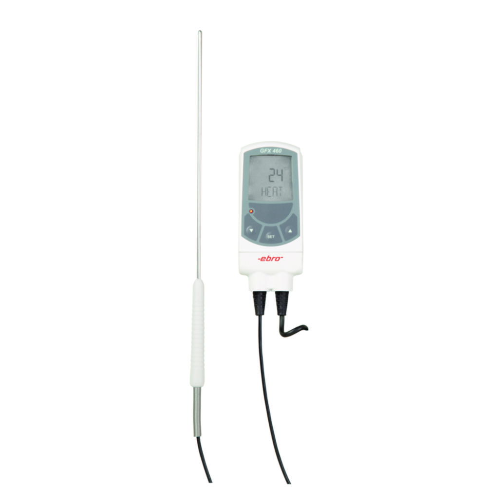 Electronic contact thermometer GFX 460, with fixed stainless steel probe Electronic contact thermometer GFX 460, with fixed stainless steel probe