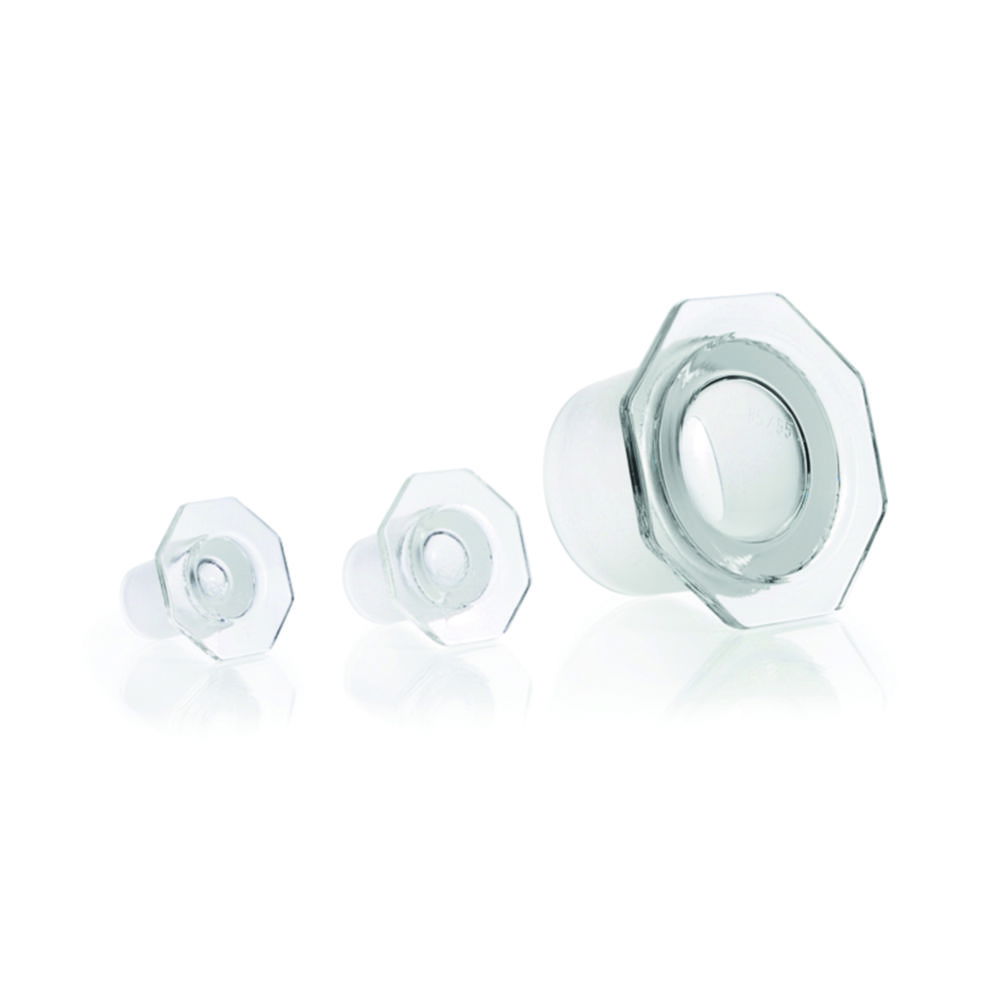 Ground joint stoppers, borosilicate glass 3.3, semi hollow Ground joint stoppers, borosilicate glass 3.3, semi hollow