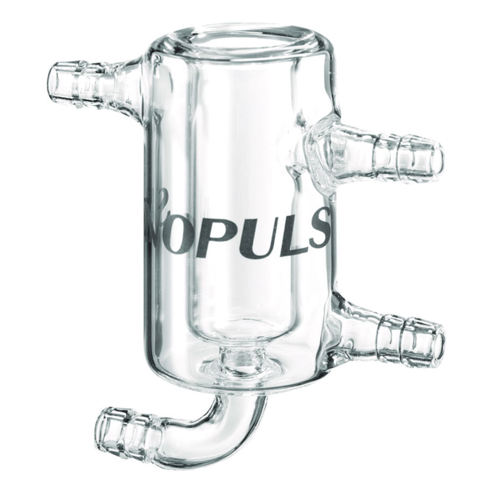 Flow-through vessels, Borosilicate glass 3.3 for Ultrasonic homogenisers SONOPULS Flow-through vessels, Borosilicate glass 3.3 for Ultrasonic homogenisers SONOPULS