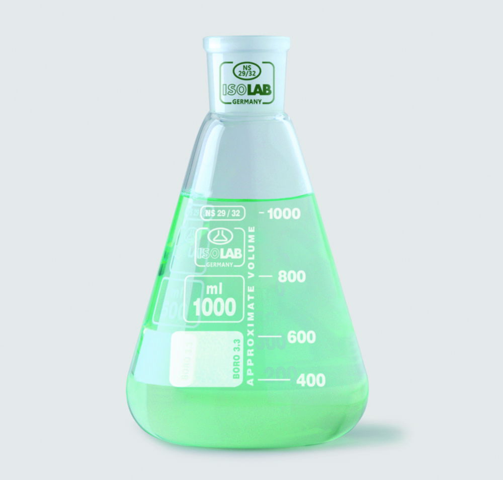 Erlenmeyer flasks, NS neck, borosilicate glass 3.3 Erlenmeyer flasks, NS neck, borosilicate glass 3.3