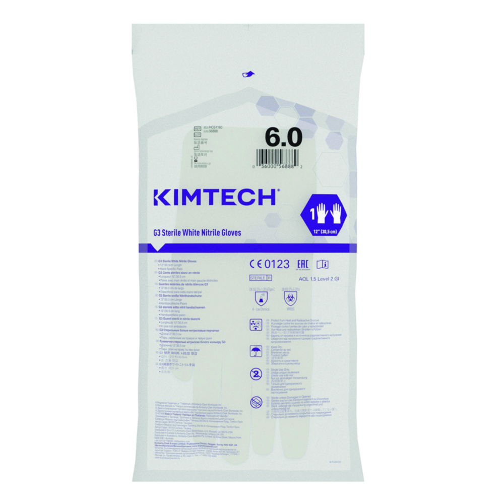 Cleanroom Gloves, Kimtech™ G3, nitrile, sterile Cleanroom Gloves, Kimtech™ G3, nitrile, sterile