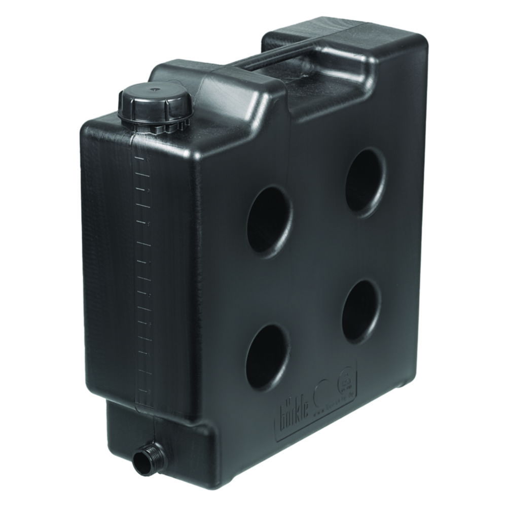 Space-saving jerrycans, HDPE, electrically conductive, with threaded connector Space-saving jerrycans, HDPE, electrically conductive, with threaded connector