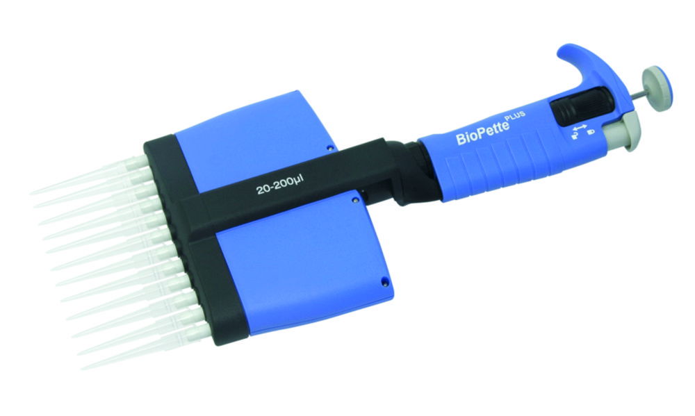 Multichannel microlitre pipettes BioPette™ Plus, variable