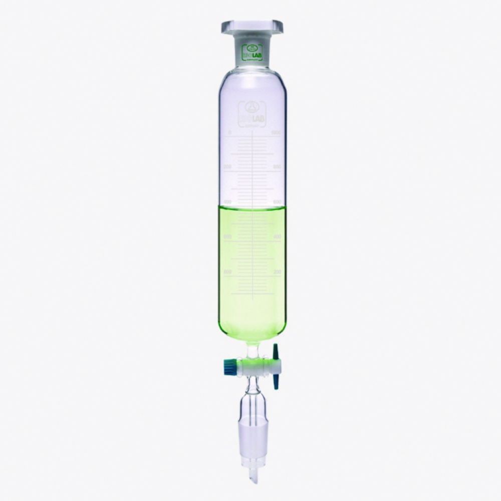 Dropping funnels, cylindrical, without pressure equalizing tube, Borosilicate glass 3.3 Dropping funnels, cylindrical, without pressure equalizing tube, Borosilicate glass 3.3