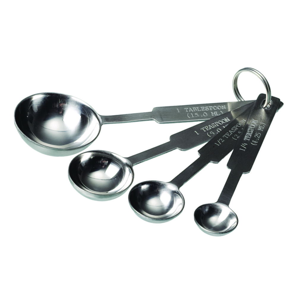 Measuring spoon set, stainless steel Measuring spoon set, stainless steel