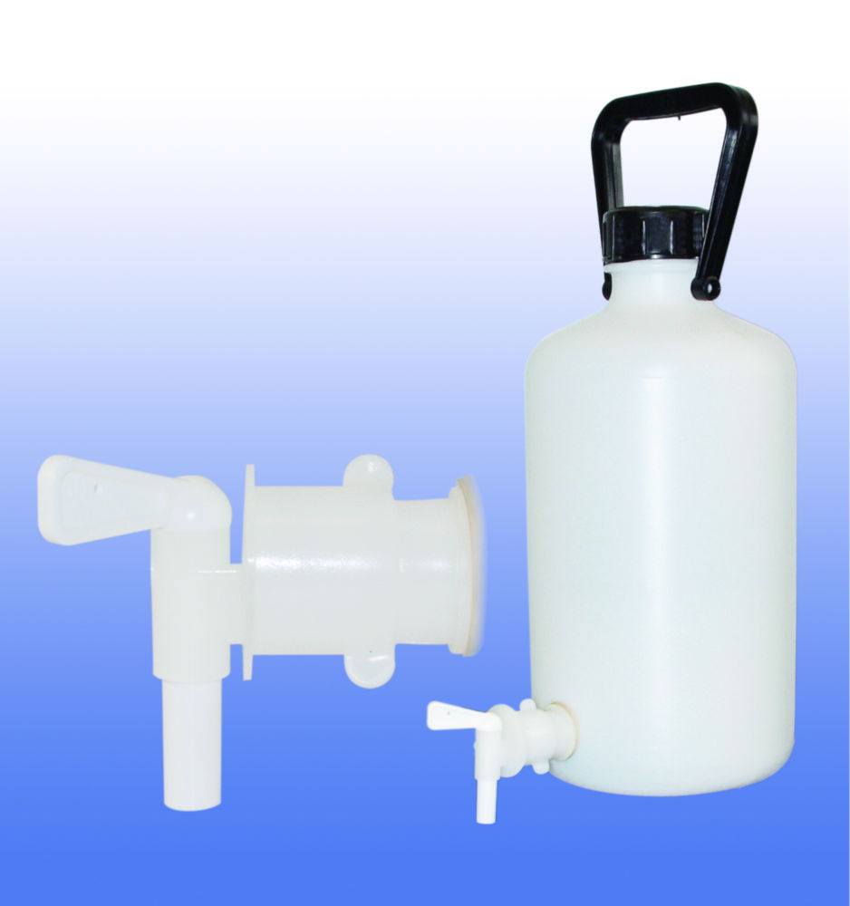 LLG-Aspirator Bottles, narrow neck, HDPE, with stopcock LLG-Aspirator Bottles, narrow neck, HDPE, with stopcock