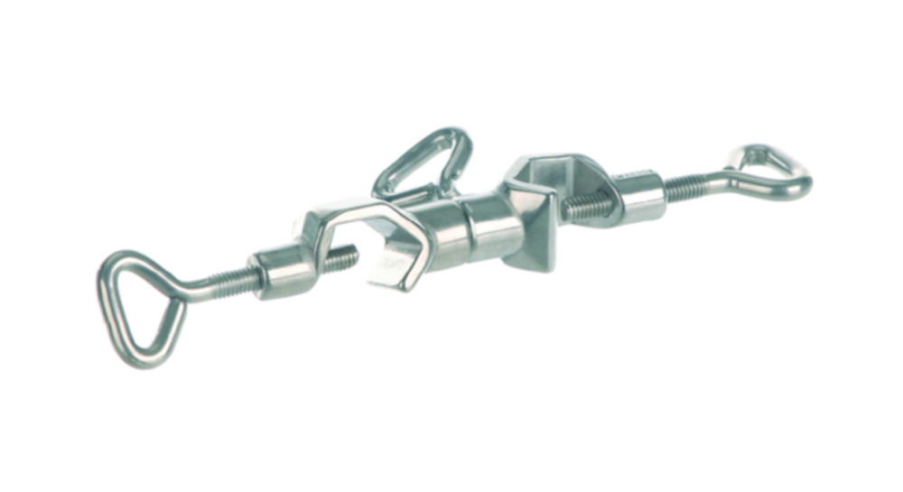 Swivelling bosshead, 18/10 steel, angle 0 to 360° Swivelling bosshead, 18/10 steel, angle 0 to 360°