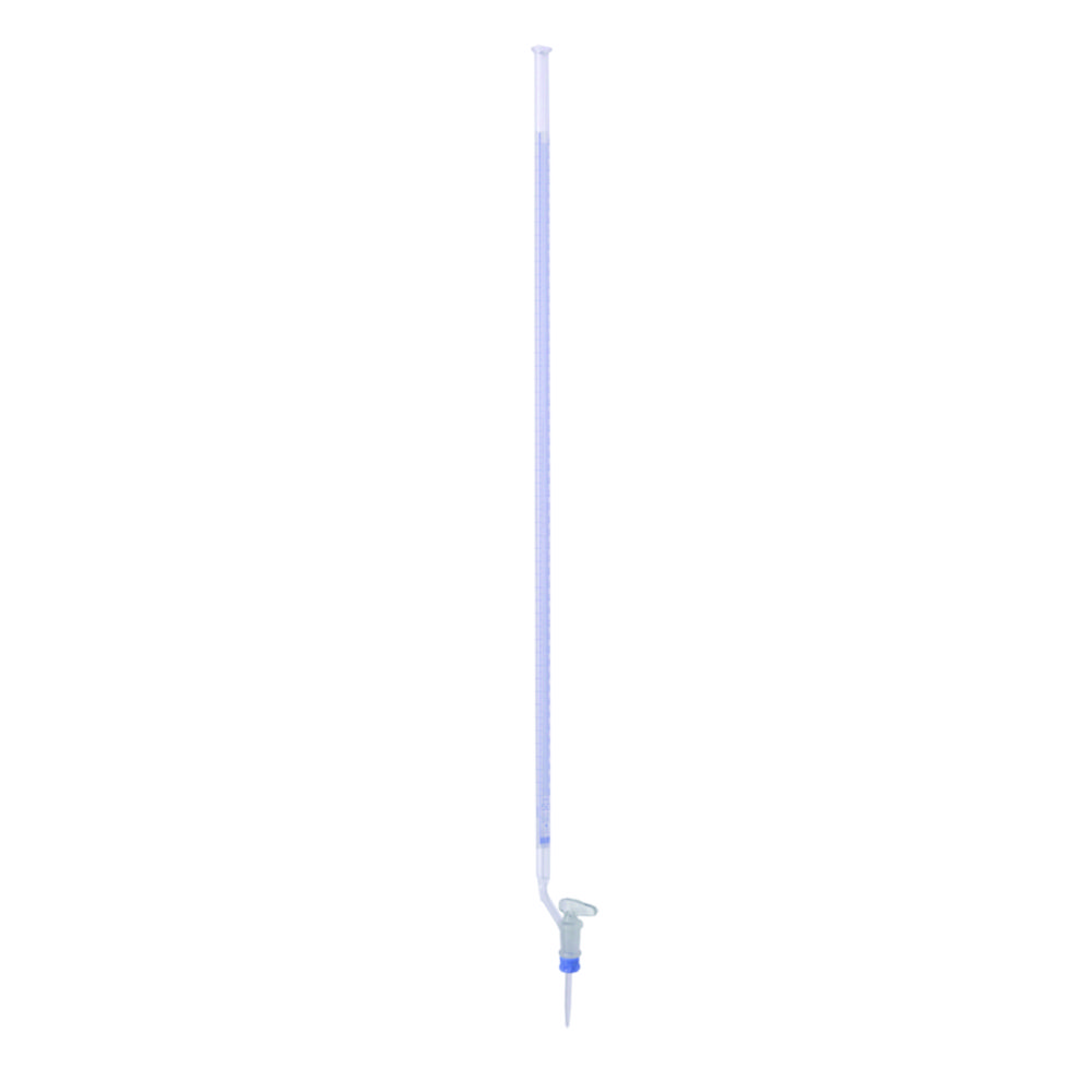 Burette, DURAN®, class B, blue graduated, lateral glass stopcock Burette, DURAN®, class B, blue graduated, lateral glass stopcock