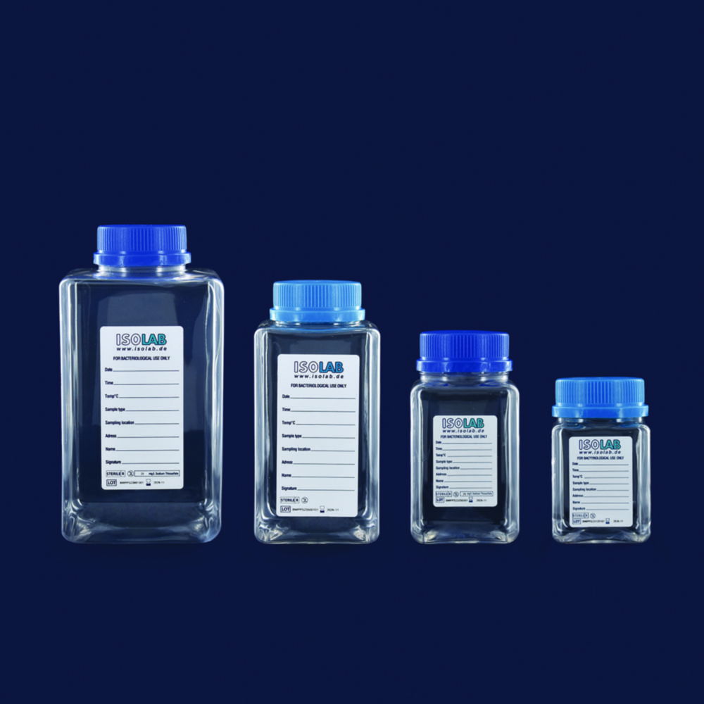 Water sample bottles, PP, with sodium thiosulfate, bulk packed, brown Water sample bottles, PP, with sodium thiosulfate, bulk packed, brown