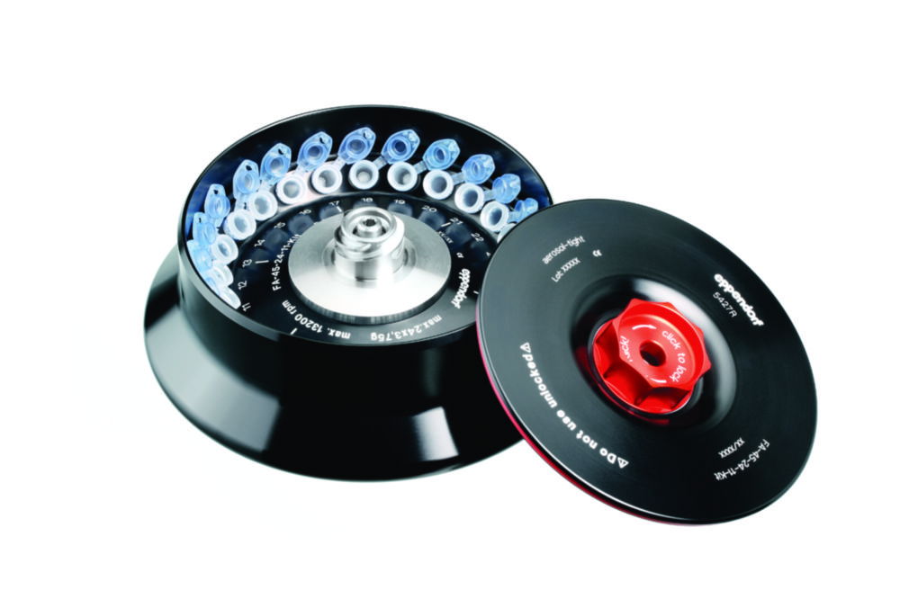 Fixed angle rotors for Centrifuge 5427 R, incl. QuickLock® rotor lid