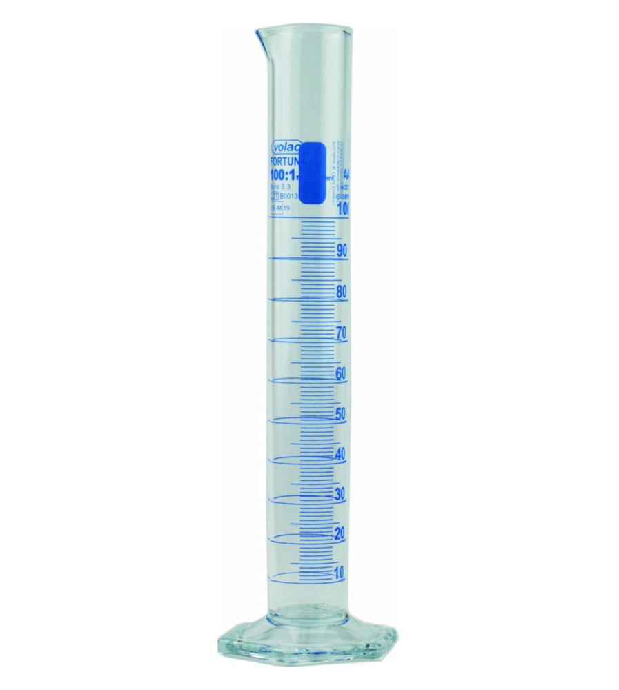 Measuring cylinders Volac FORTUNA®, borosilicate glass 3.3, tall form, class A Measuring cylinders Volac FORTUNA®, borosilicate glass 3.3, tall form, class A