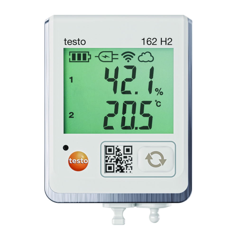 Online humidity data logger testo 162 H2, with one connection for temperature and humidity sensor Online humidity data logger testo 162 H2, with one connection for temperature and humidity sensor