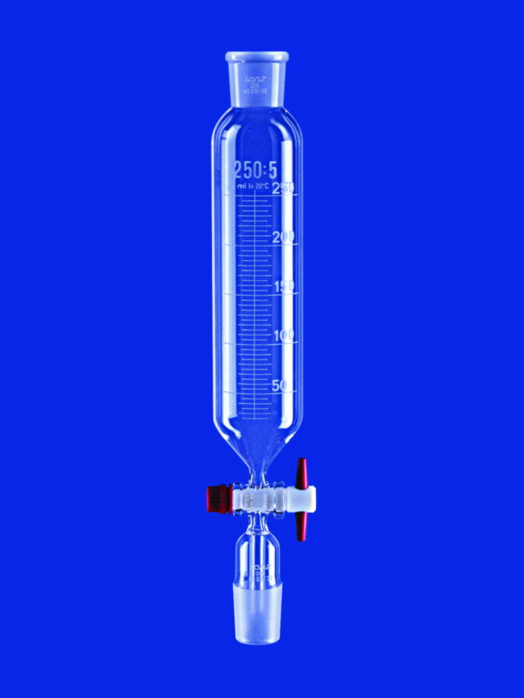 Dropping Funnels, cylindrical, borosilicate glass 3.3, with PTFE key stopcock Dropping Funnels, cylindrical, borosilicate glass 3.3, with PTFE key stopcock