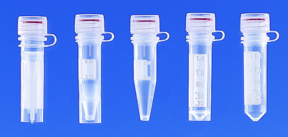 Micro tubes, PP, with attached screw cap, PE, with silicone seal Micro tubes, PP, with attached screw cap, PE, with silicone seal