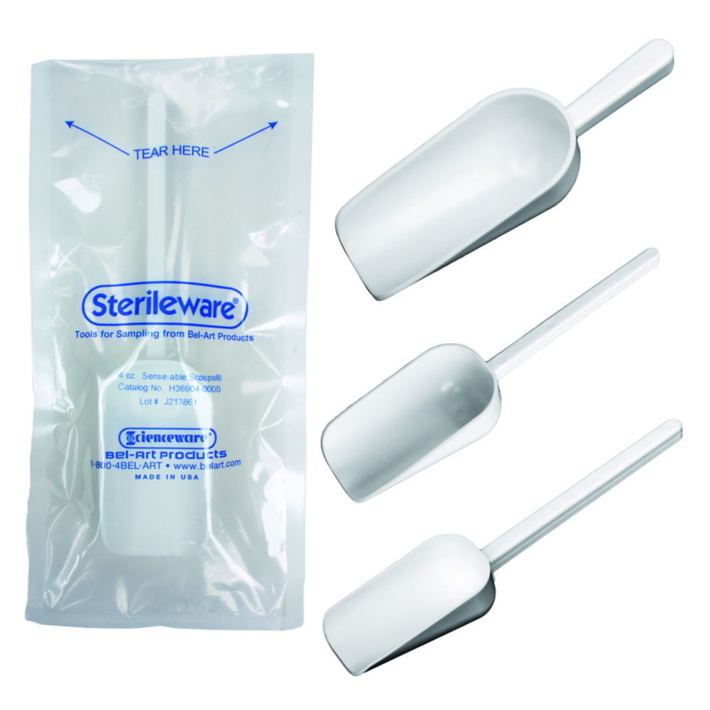 Sampling scoops, PS, sterile