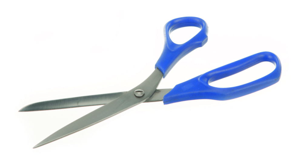 Laboratory scissors, stainless steel, with plastic handle Laboratory scissors, stainless steel, with plastic handle