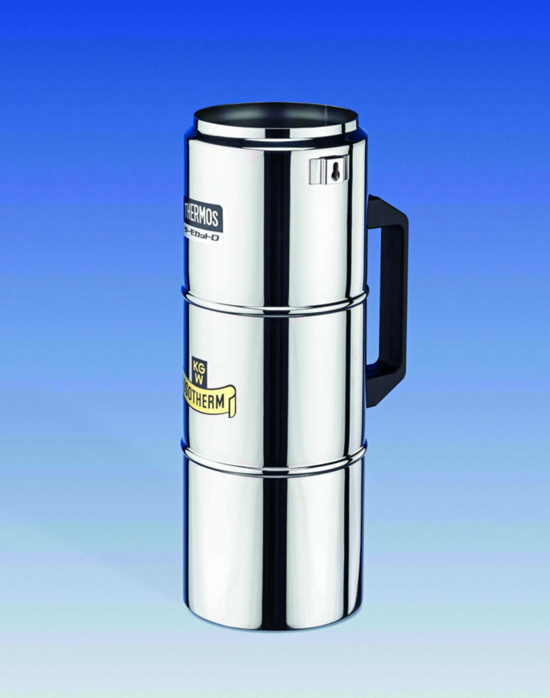 Dewar vessels GSS, cylindrical, stainless steel, with lateral handle and carrying handle