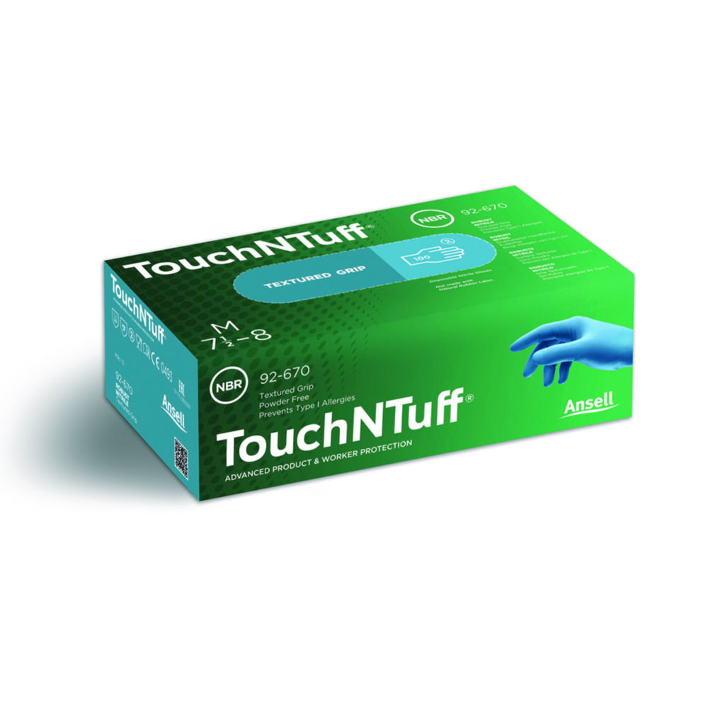 Disposable Gloves Touch N Tuff® Blue, Nitrile Disposable Gloves Touch N Tuff® Blue, Nitrile