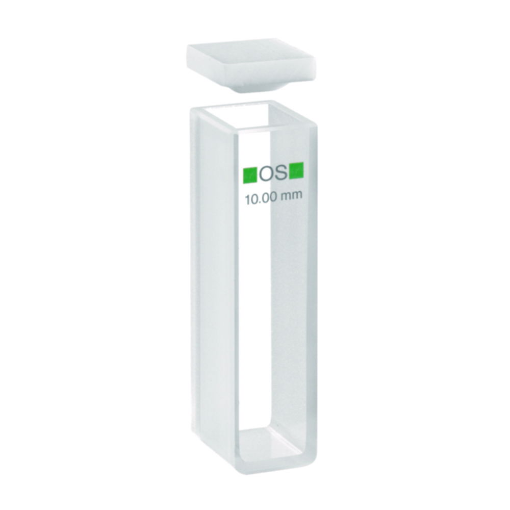 Macro cells for absorption measurement, VIS-range, special optical glass Macro cells for absorption measurement, VIS-range, special optical glass