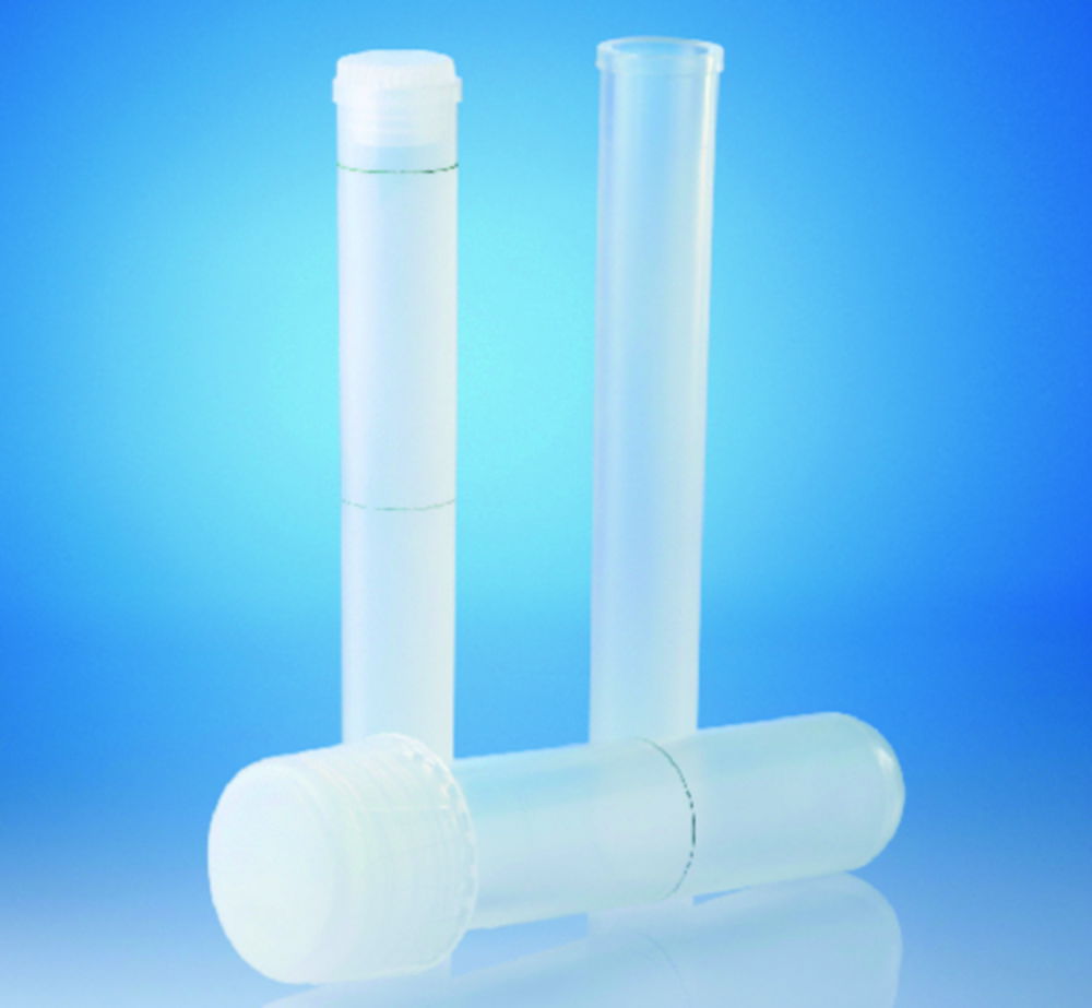 Sample tubes, PFA, with ring mark and screw cap Sample tubes, PFA, with ring mark and screw cap