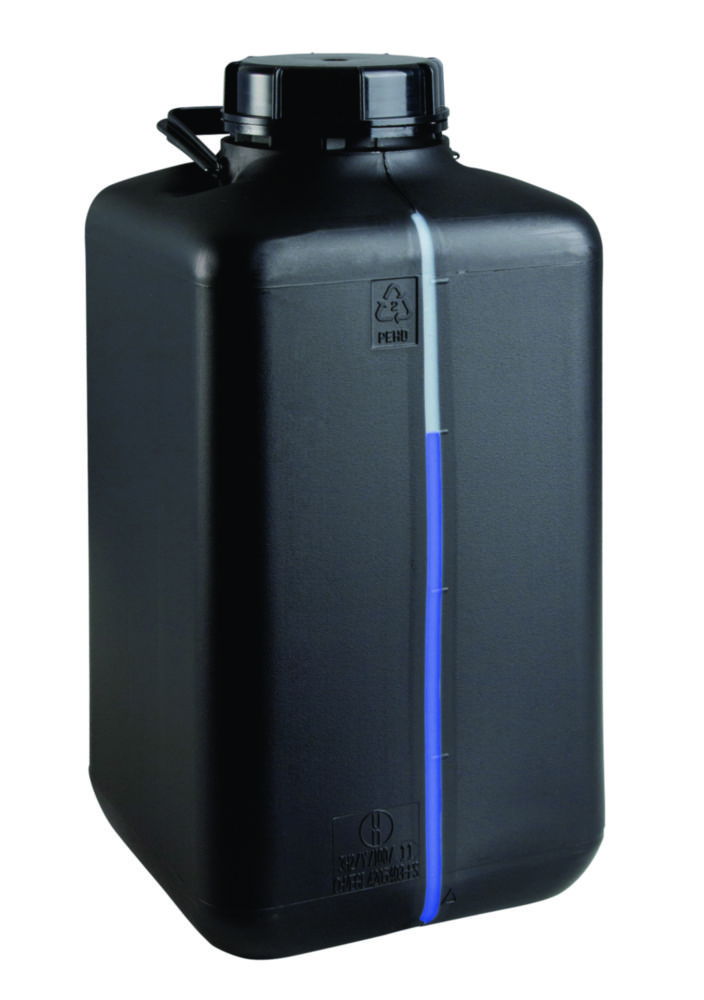 Safety container with viewing stripe, HDPE, electrostatic conductive, with UN-approval Safety container with viewing stripe, HDPE, electrostatic conductive, with UN-approval