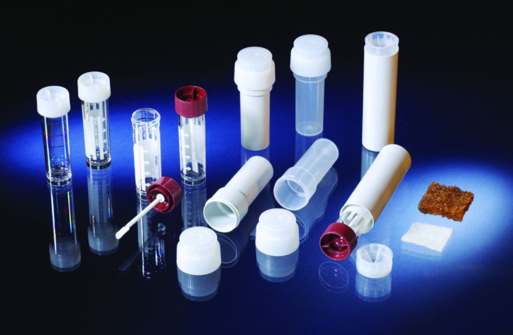 Transport tubes, PS with cap Transport tubes, PS with cap