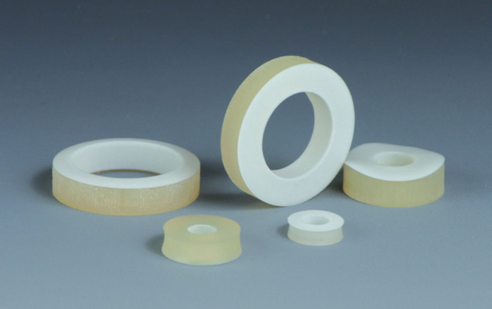One-sided gaskets for screw caps with aperture One-sided gaskets for screw caps with aperture